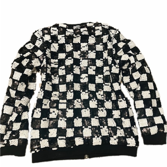 More than Magic Checkered Girl’s Bomber Sequin Jacket Target - Picture 2 of 7